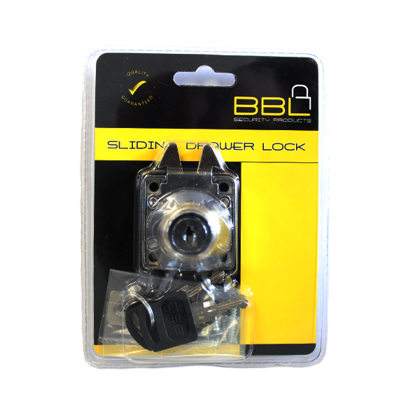 CUPBOARD SLIDING DRAWER LOCK B/P