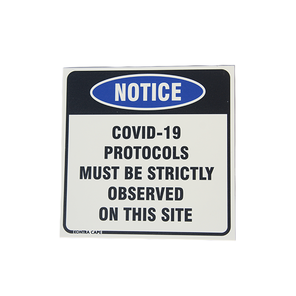 78230-SIGN-ABS-COVID_19-PROTOCALS MUST BE STRICTLY OBSERVED ON THE SITE-290X290