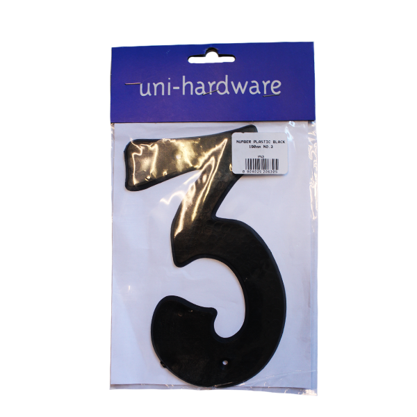 300468-NUMBER-PLASTIC-BLACK-190MM-NO.3