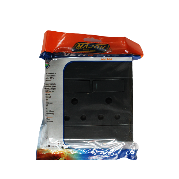 38888-VETI2-DOUBLE-16A-RSA-SOCKET-4X4-BLK