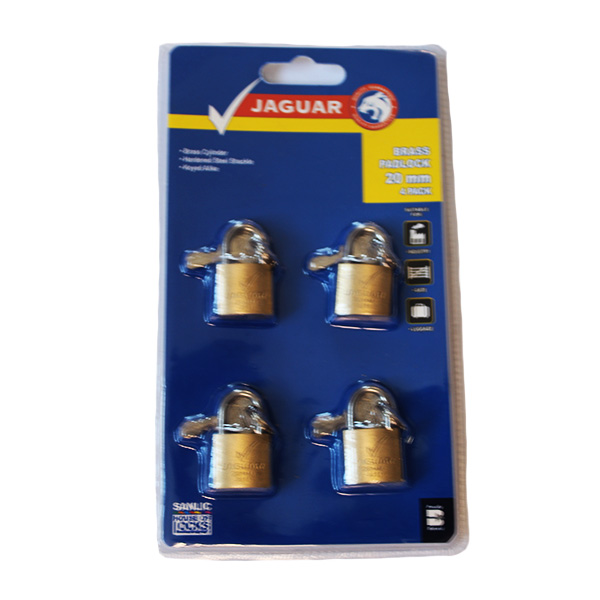 65116-JAGUAR-BRASS-PADLOCK-20MMX4-KEY-A-LIKE