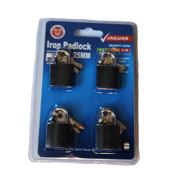 65129-JAGUAR-IRON-PADLOCK-25MMX2-KEY-A-LIKE