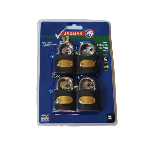 65132-JAGUAR-IRON-PADLOCK-38MMX4-KEY-A-LIKE