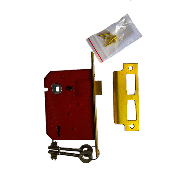 3902-MORTICE-LOCK-ONLY-UNION-3-LEVER-BRASS