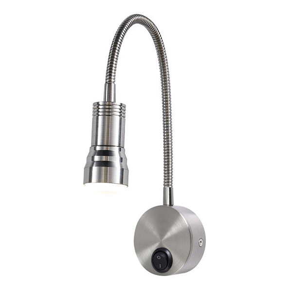 81014-WALL-LIGHT-METAL-SATIN-FLEXIBLE-ARM-SWITCH