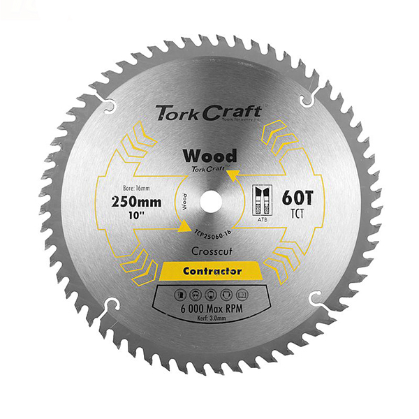 64671-TORK-CRAFT-CIRCULAR-SAW- BLADE-250MM-X-16MM-X-60T