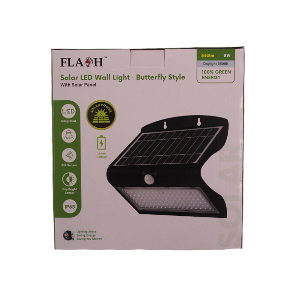 99137-SOLAR-8W-LED-BUTTERFLY-WALL-LIGHT-BLACK