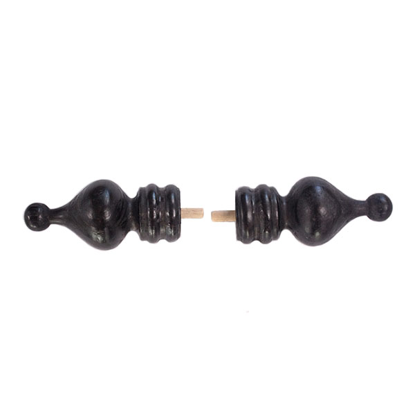 52584-WOOD-POLE-PINE-FINIALS-DARK-STAIN-33MM