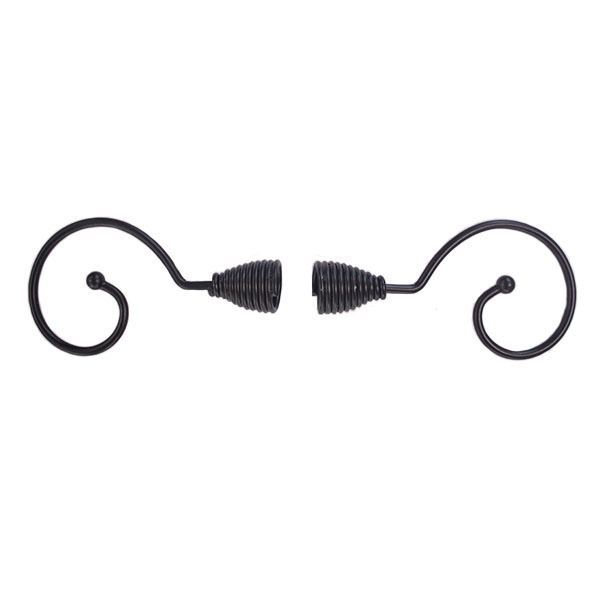 54271-CURTAIN-FINIAL-MATT-BLACK-STEEL-SCROLL-25MM