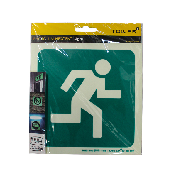 46396-SIGN-SABS-MAN-RUNNING-RIGHT-190MM-X-190MM