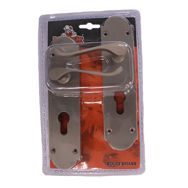 333392-MACKIE-HANDLE-O-PLATE-GABLE-SCROLL-SATIN-NICKLE-CYLINDER