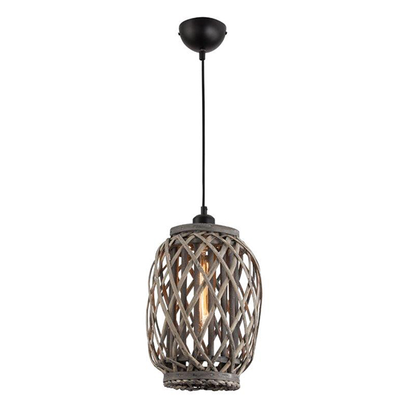 83892-PENDANT-1-LIGHT-METAL-AND-RATTAN