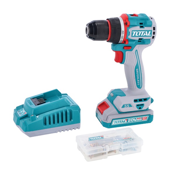 14677-Total-20V-Li-ion-Brushless-Cordless-Drill-with-1-x-2AH-Battery-&-1-x-Charger