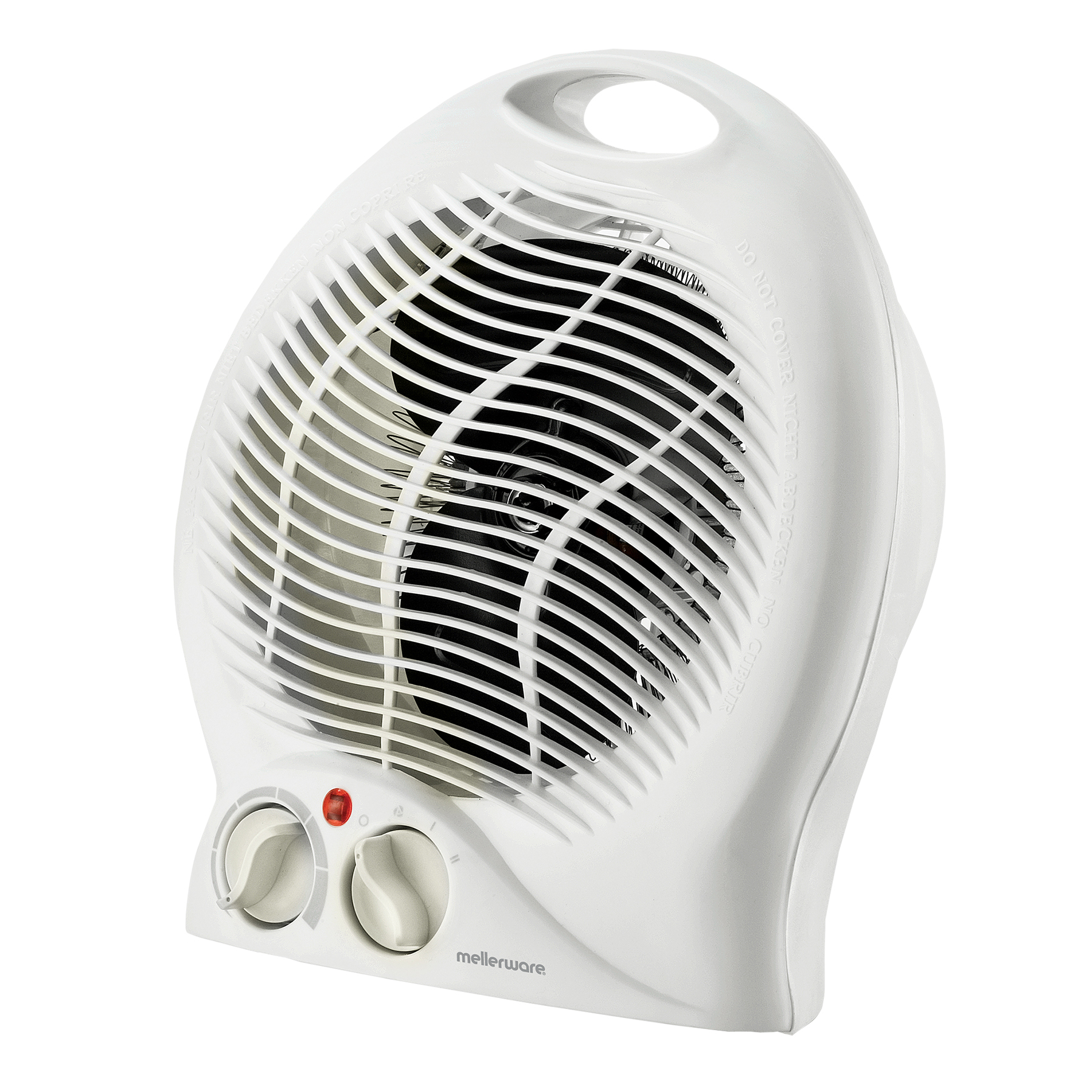 24676-Heater-Floor Fan-Plastic White- 2Heat Settings-2000W-"Swiss"