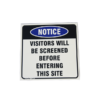 78229-SIGN-ABS-COVID_19-VISITORS WILL BE SCREENED BEFORE ENTERING THIS SITE-290X2090