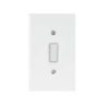88213-LESCO-WHITE-STEEL-2X4-1L-SWITCH+COVER