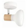 87126-SPOTLIGHT-1-LIGHT-WHITE-METAL-WITH-WOOD-FINISH-AND-POLISHED-CHROME