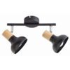 89364-SPOTLIGHT-2-LIGHT-BLACK-METAL-WITH-WOOD-FINISH-AND-POLISHED-CHROME