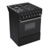 616-Totai 60cm 4-burner Gas Stove with Electric Oven Black