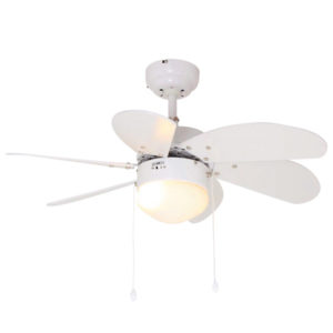 EUROLUX 6-BLADE 76CM WHITE TURBO CEILING FAN