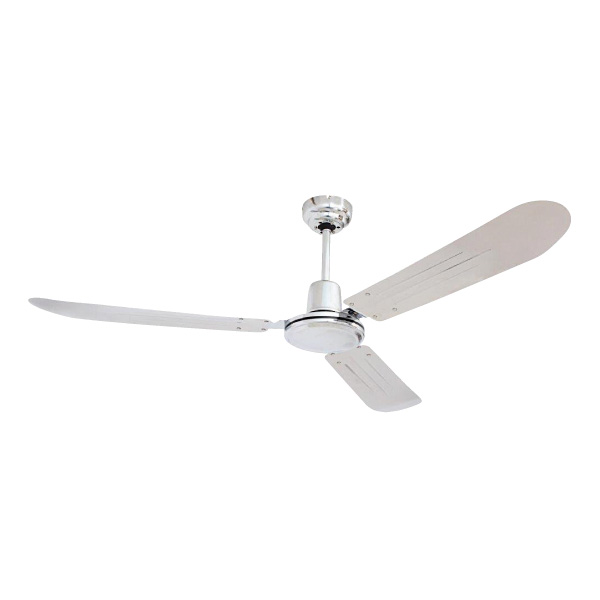 Eurolux 3 Blade 142cm Satin Chrome Ceiling Fan