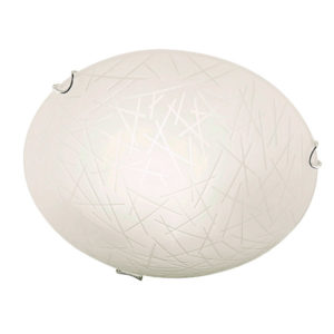 BRIGHT STAR CEILING LIGHT WITH FROSTED PATTERNED GLASS