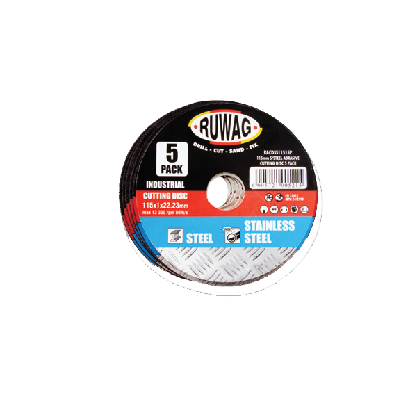 42170_Ruwag 5pack stainless steel cutting Disc 115mm
