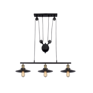 Bright Star Matt Metal Pedant with Pulley Cord