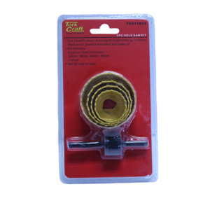 TORK CRAFT HOLE SAW SET 5 PIECE (CARBON STEEL)