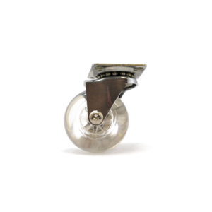 CASTOR WHEEL 50MM TRANSLUCENT CLEAR PLAT