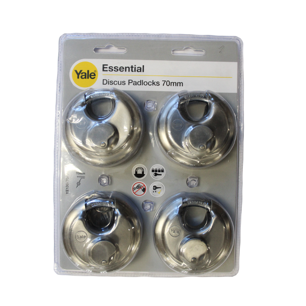 YALE DISCUSS ESSENTIAL PADLOCK 70MMX4