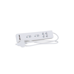 ELLIES 4-WAY MULTIPLUG WITH 2 USB PORTS