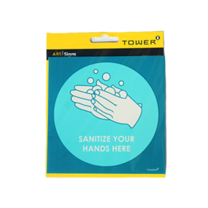 SIGNS ABS COVID-19 SANITIZE HANDS HERE 190X190