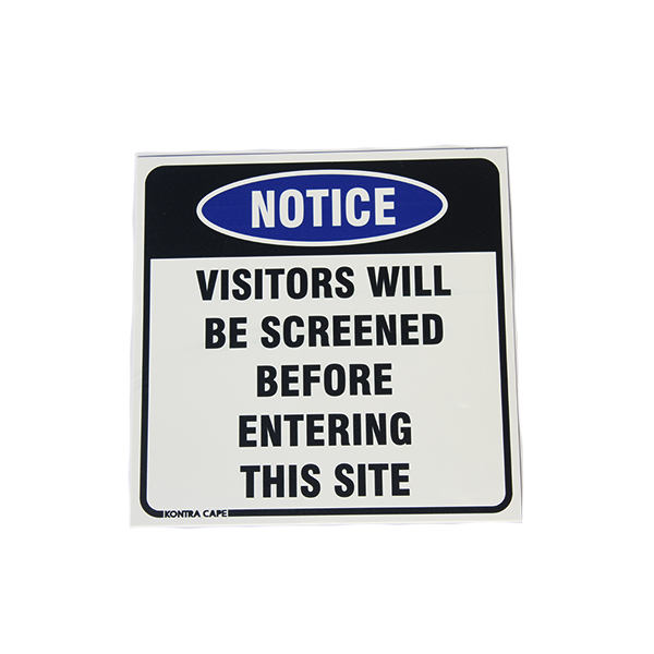 78229-SIGN-ABS-COVID_19-VISITORS WILL BE SCREENED BEFORE ENTERING THIS SITE-290X2090