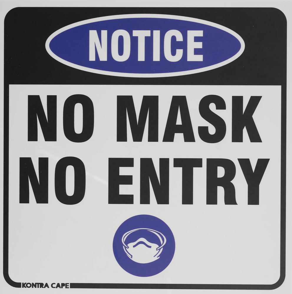 COVID-19 Safety Sign- No Mask No Entry