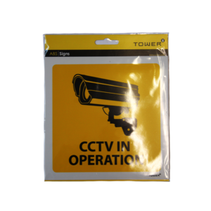 ABS SIGN CCTV IN OPERATION 190MM X 190MM