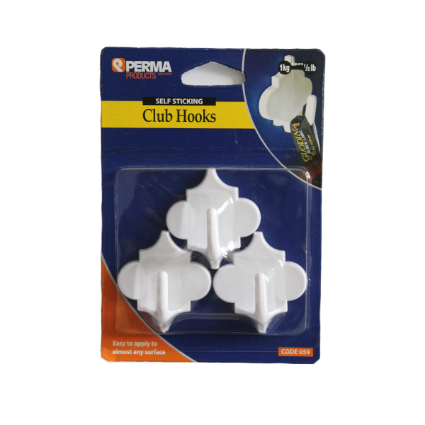 71414-PERMA-059-ADHESIVE-CLUB-HOOKS-X3