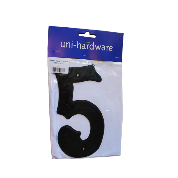 300470-NUMBER-PLASTIC-BLACK-190MM-NO.5