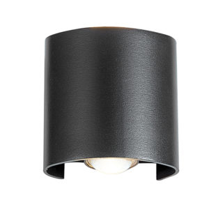 Bright Star Wall Light Aluminium 2X1W Up & Down Facing Black