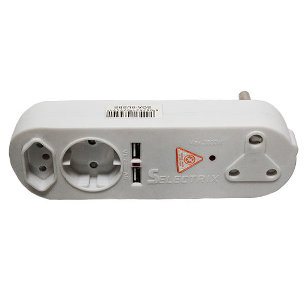 68390-ADAPTOR-3WAY-1X16A-1X5A-1X-SHUKO-2XUSB