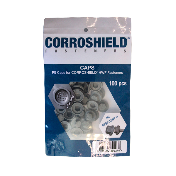 23078-CLASS-3-ROOFING-SCREW-CAPS-LIGHT-GREY-16MM-(100)