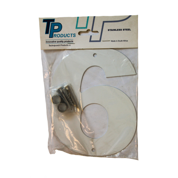321664-NUMBER-STAINLESS-STEEL-WHITE-175MM-#6
