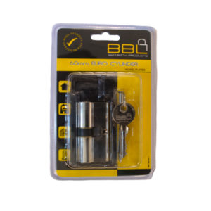 BBL CYLINDER EURO BRASS DOUBLE 60MM NICKEL PLATED
