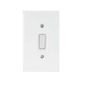 LESCO WHITE STEEL 2X4 1L SWITCH + COVER