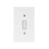 88214-LESCO-WHITE-STEEL-2-X-4-1L-2W-SWITCH+COVER