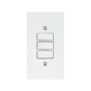 LESCO WHITE STEEL 2X4 3L SWITCH + COVER