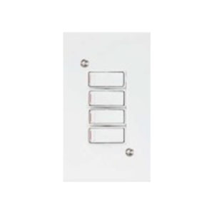 LESCO WHITE STEEL 2X4 4L SWITCH + COVER