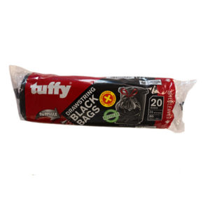 TUFFY DRAWSTRING BLACK BAGS 20 MICRON (20)