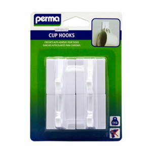 PERMA ADHESIVE CUP HOOKS X4 H2066