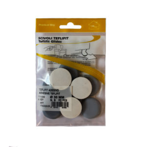 ADHESIVE TEFLIFIT GREY ROUND 30MM (8)